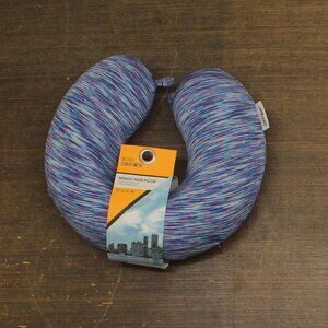 NWT Miami Carryon Space Dye Memory Foam Travel Neck Pillow Blue Multi One Size